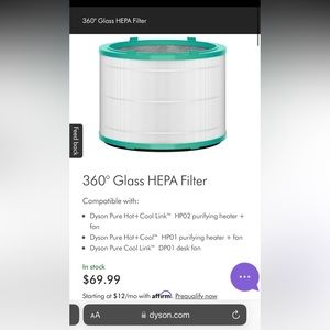 Dyson hepa filter